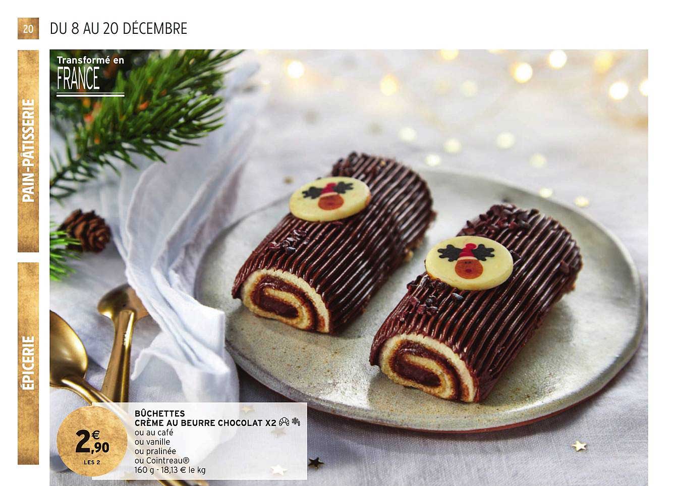 Bûchettes Crème Au Beurre Chocolat X2