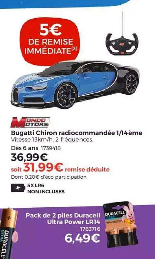 bugatti chiron radiocommandée 1 14 ème mondo motors