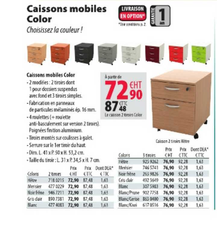 caissons mobiles color