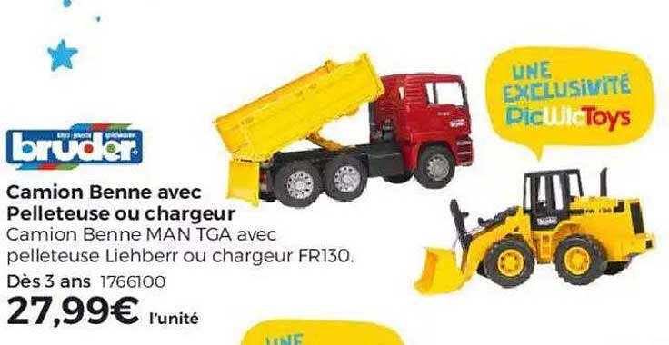 camion benne avec pelleteuse ou charguer