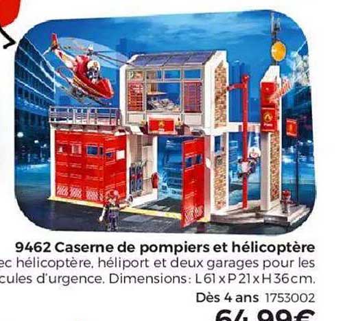 caserne de pompiers et hélicoptère