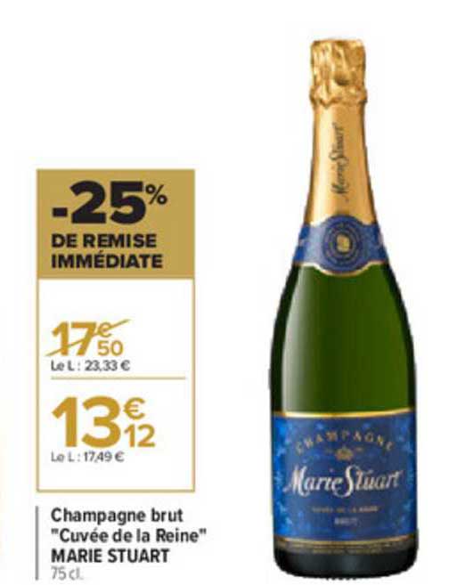 champagne brut "cuvée de la reine" marie stuart