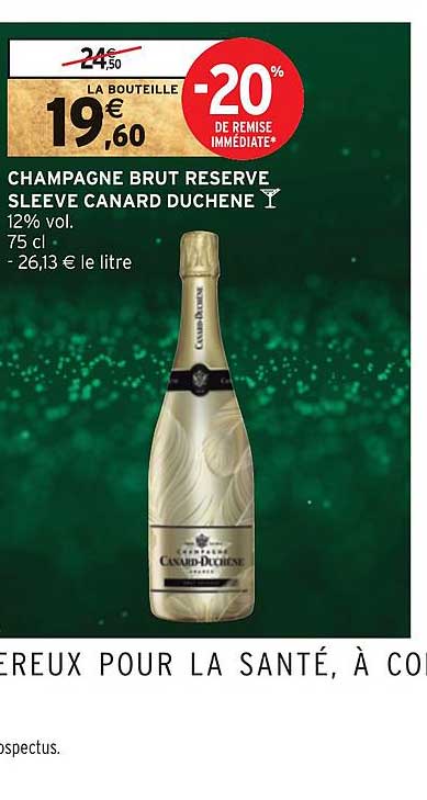 champagne brut reserve sleeve canard duchêne