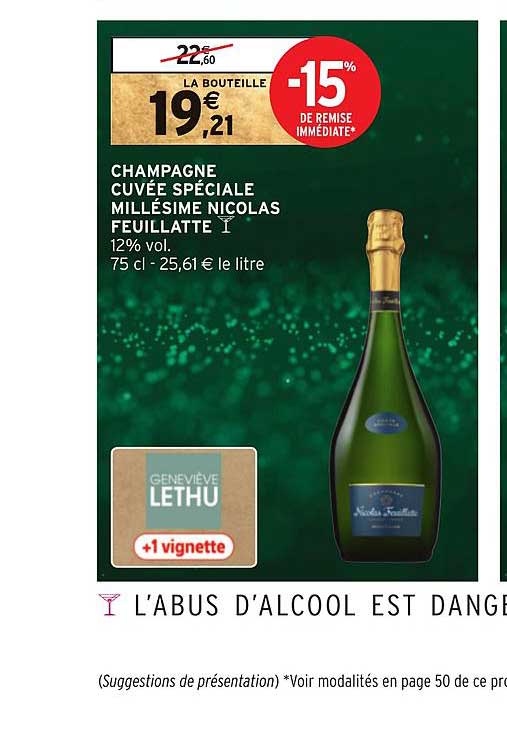 champagne cuvée spéciale millésime nicolas feuillatte
