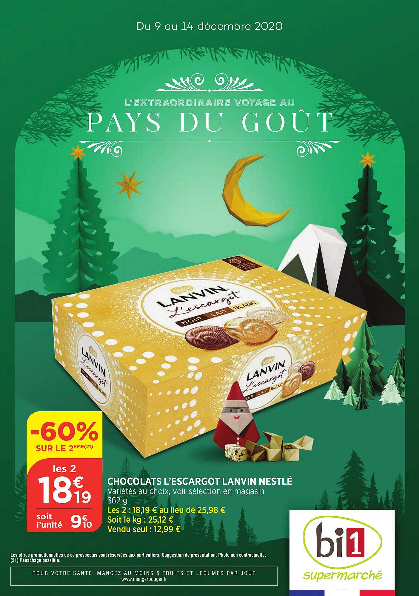 chocolats l'escargot lanvin nestlé