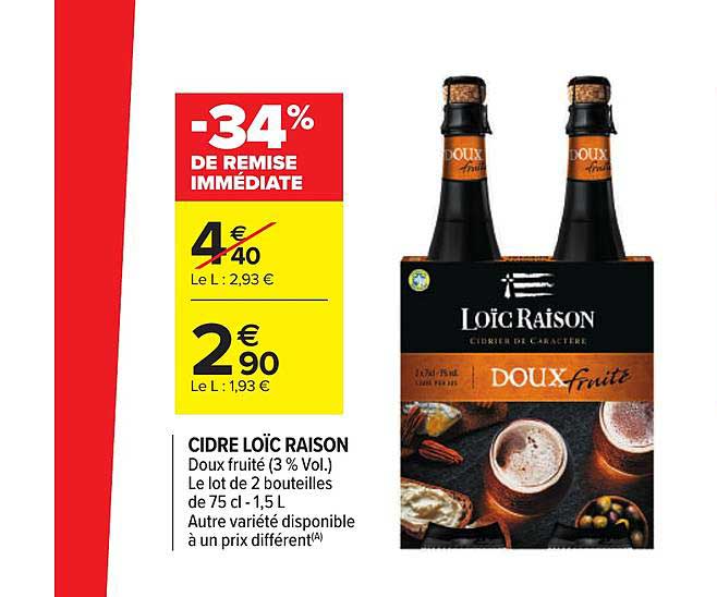 Cidre Loïc Raison -34% De Remise Immédiate