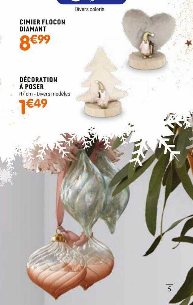 cimier flocon diamant décoration à poser