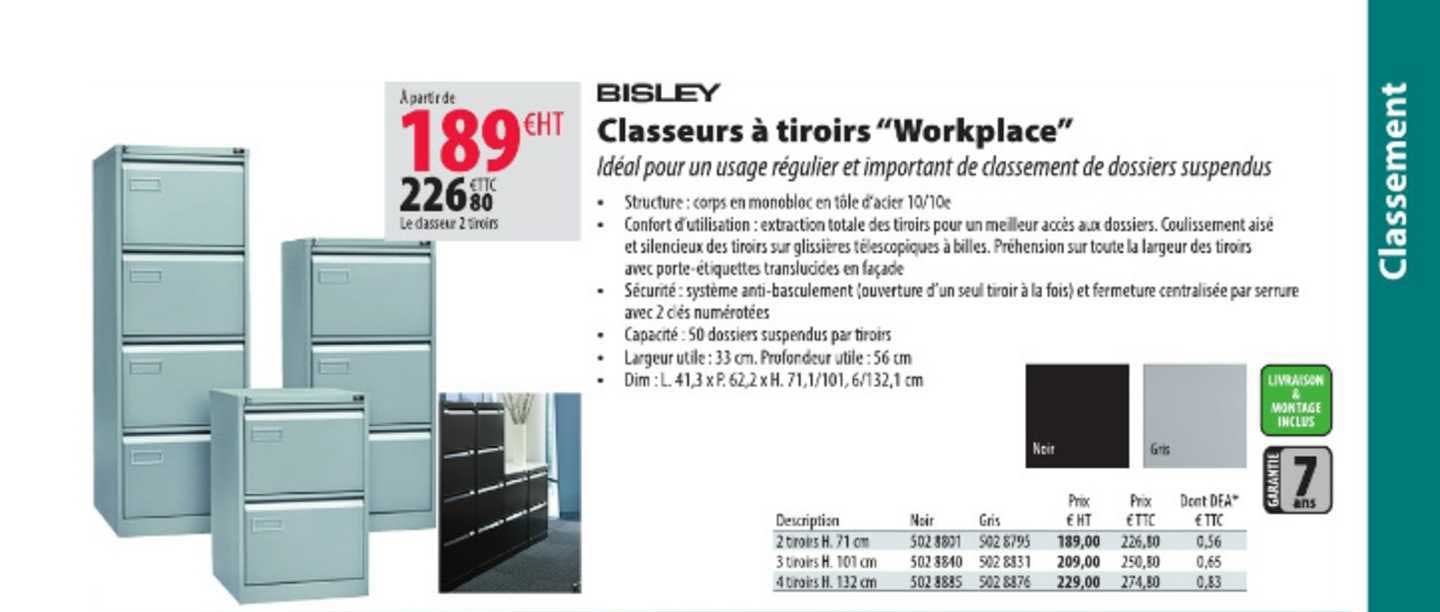 Classeurs à Tiroirs "workplace" Bisley