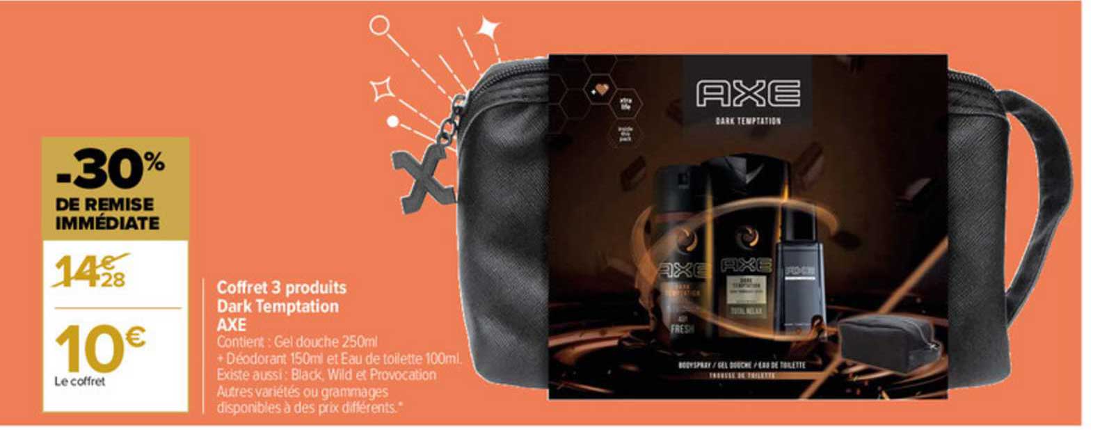 coffret 3 produits dark temptation axe
