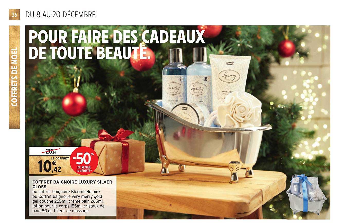 coffret baignoire luxury silver gloss