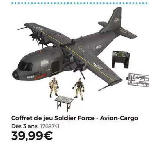 coffret de jeu soldier force avion cargo