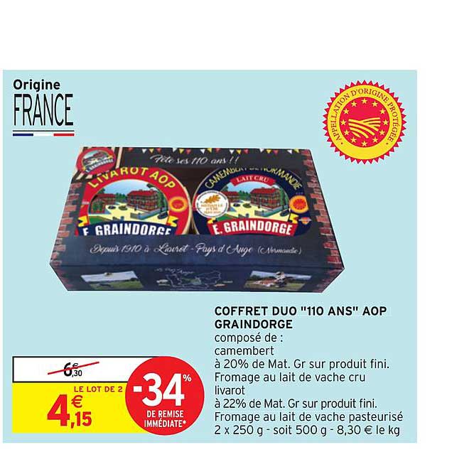 coffret duo "110 ans" aop graindorge