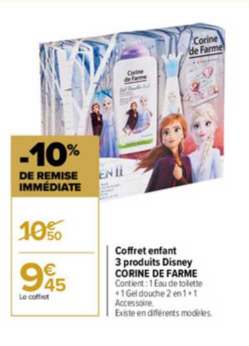 coffret enfant 3 produits disney corine de farme