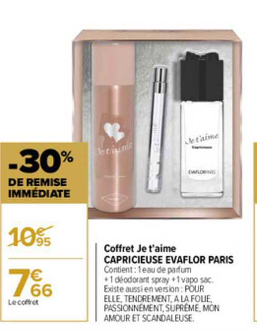 coffret je t'aime capricieuse evaflor paris