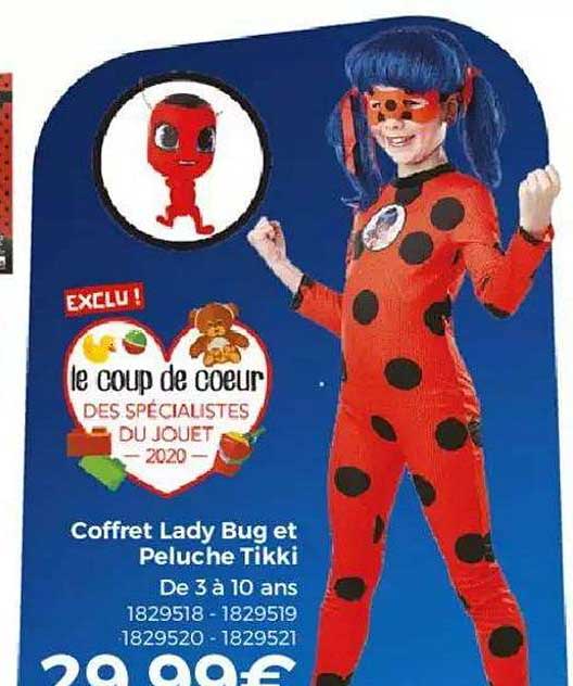 coffret lady bug et peluche tikki