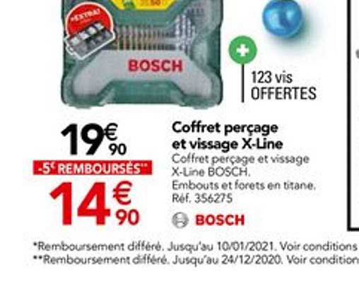 coffret perçage et vissage x line bosch