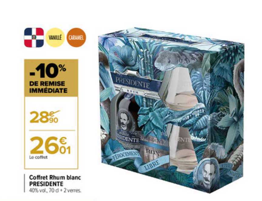 coffret rhum blanc présidente