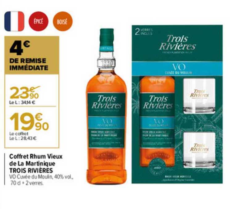 Coffret Rhum Vieux De La Martinique Trois Rivières
