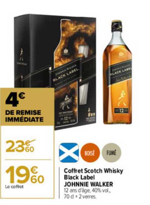 coffret scotch whisky black label johnnie walker