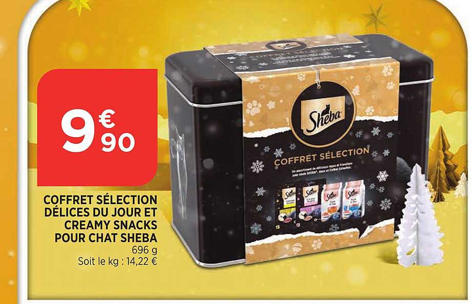 Coffret Sélection Délcies Du Jour Et Creamy Snacks Pour Chat Sheba
