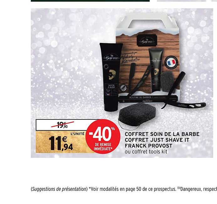 coffret soin de la barbe, coffret just shave it franck provost