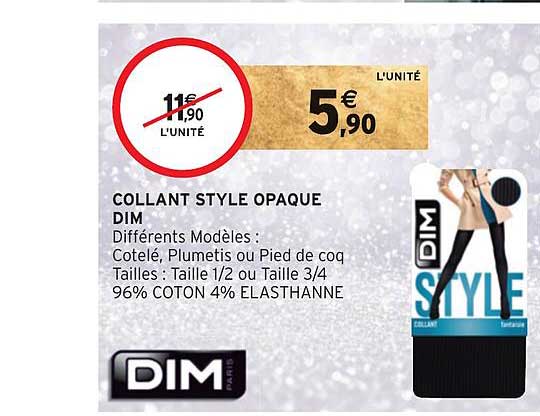 collant style opaque dim