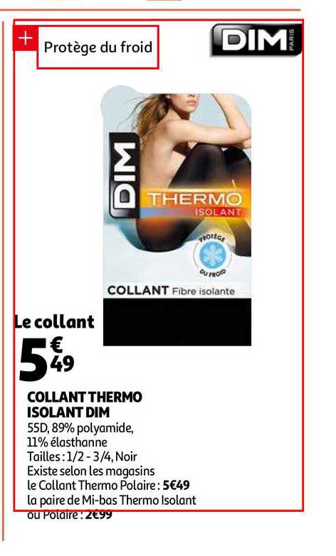 collant thermo isolant dim