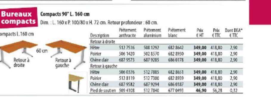 compacts 90° l 160 cm