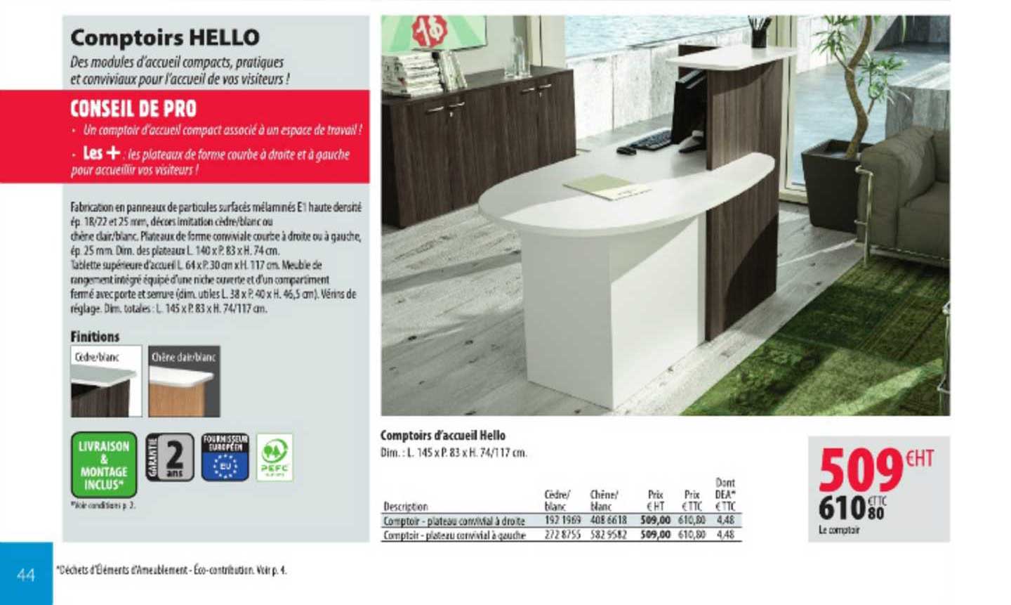 comptoirs d'accueil hello