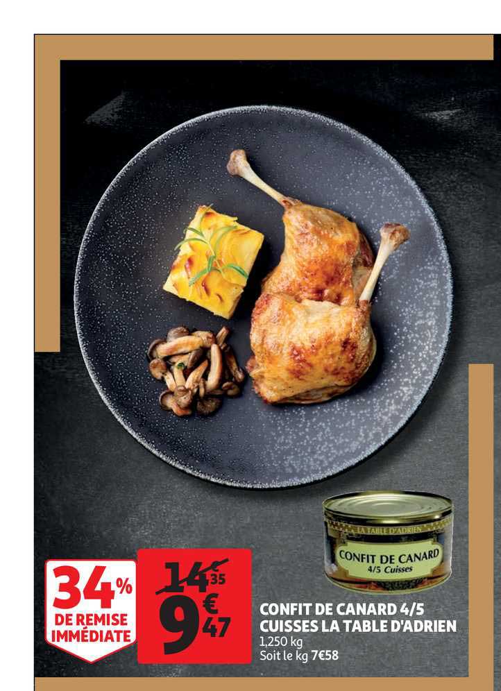 confit de canard 4-5 cuisses la table d'adrien