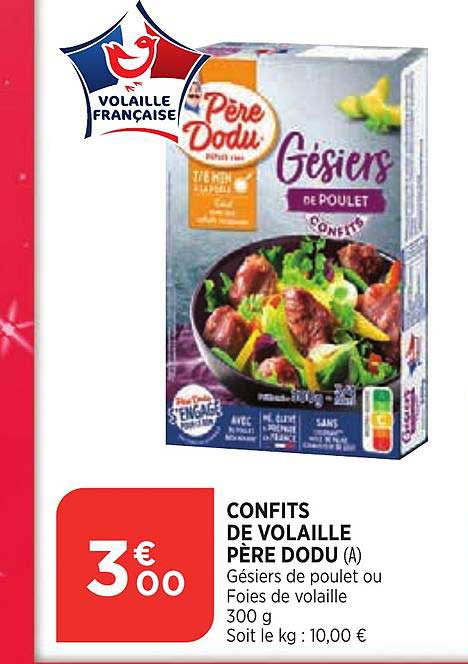 confits de volaille père dodu