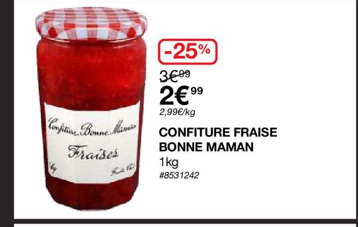 confiture fraise bonne maman