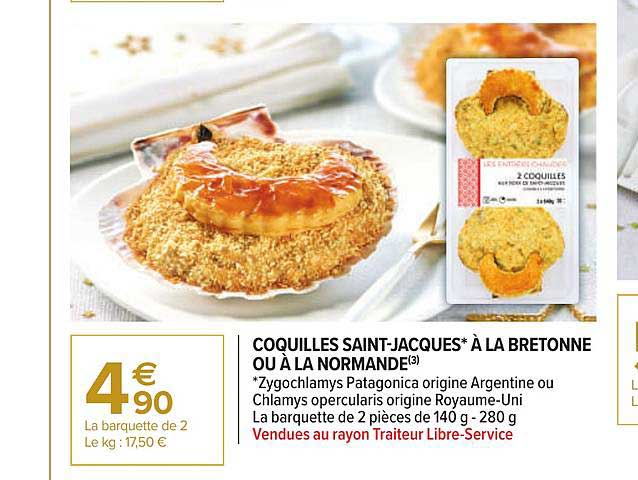 coquilles saint jacques à la bretonne ou à la normande