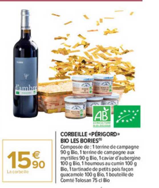 corbeille «périgord» bio les bories