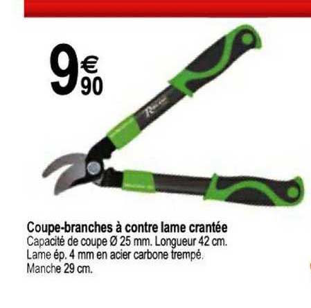 coupe branches à contre lame crantée