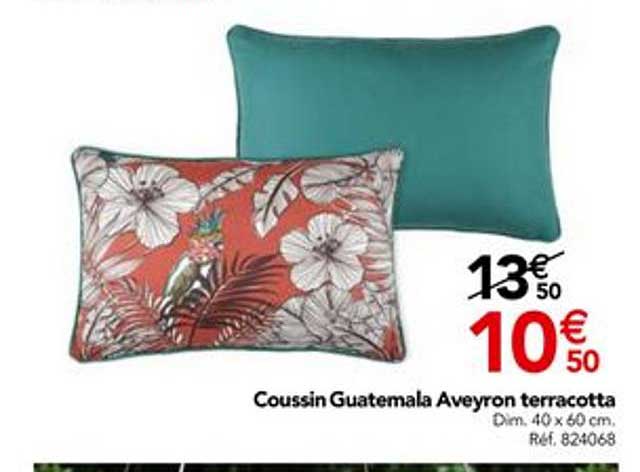 coussin guatemala aveyron terracotta