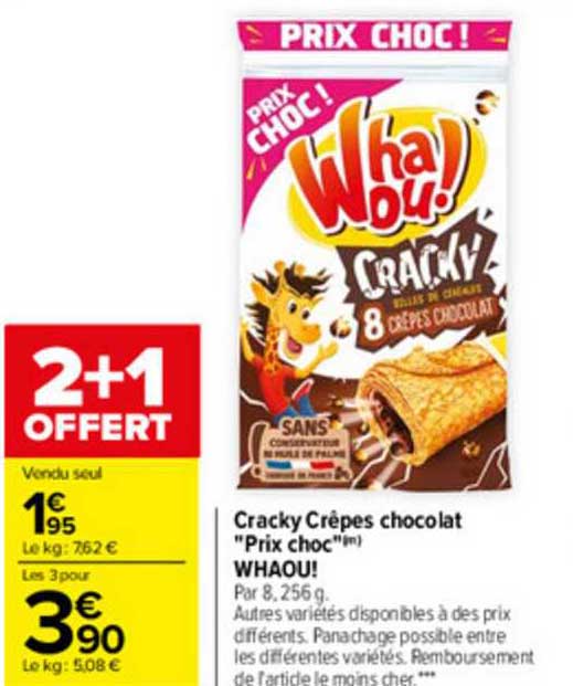 cracky crêpes chocolat "prix choc" whaou!