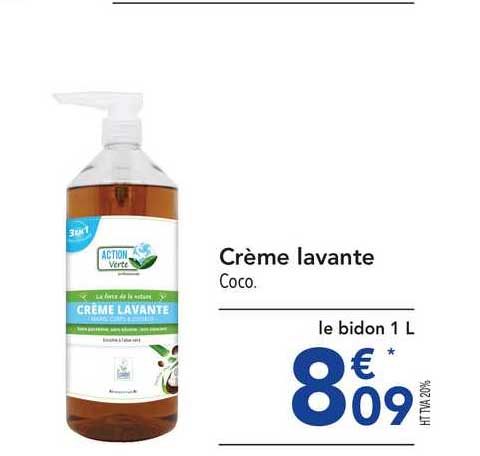 crème lavante coco
