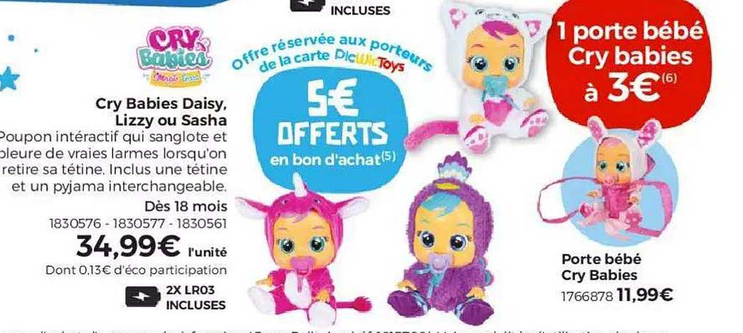 cry babies daisy, lizzy ou sasha