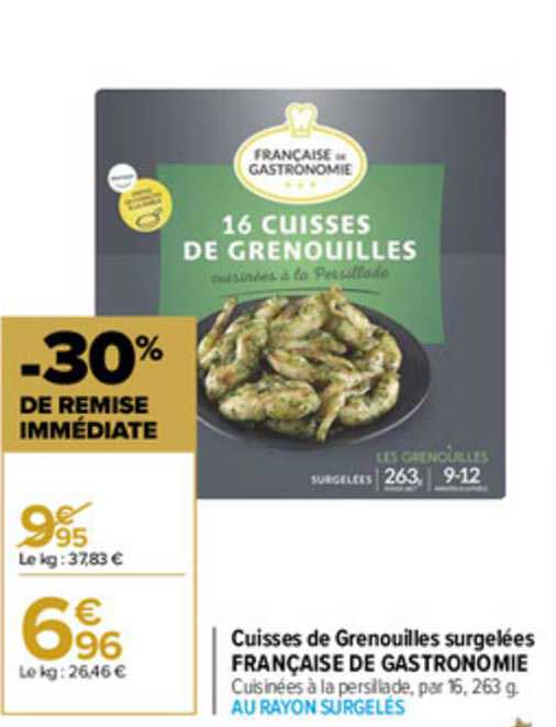 cuisses de grenouilles surgelées française de gastronomie