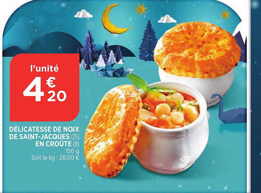 décalitesse de noix de saint jacques en croûte