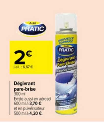 dégivant pare-brise auto pratic