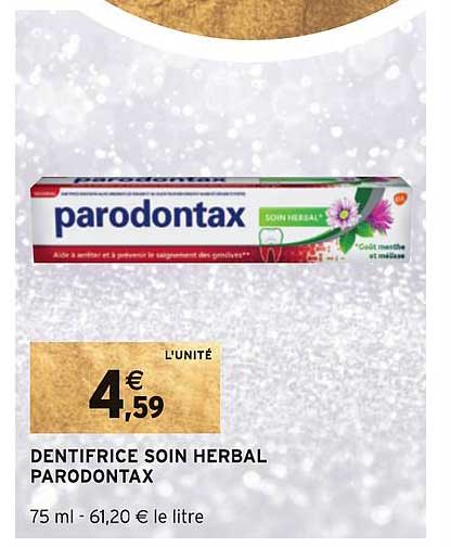 dentifrice soin herbal parodontax