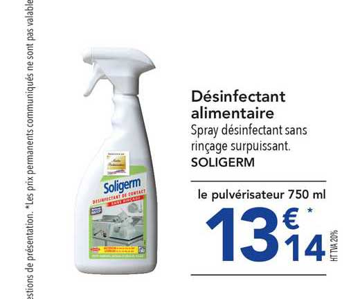 désinfectant alimentaire soligerm