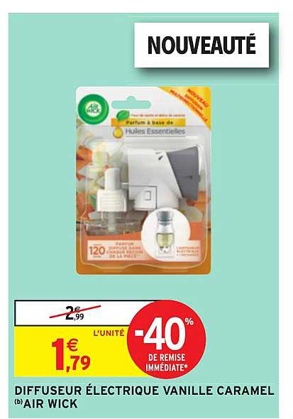 diffuseur électrique vanille caramel air wick