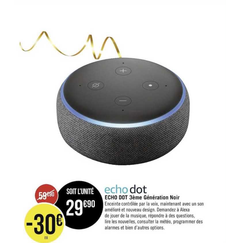 echo dot 3ème génération noir