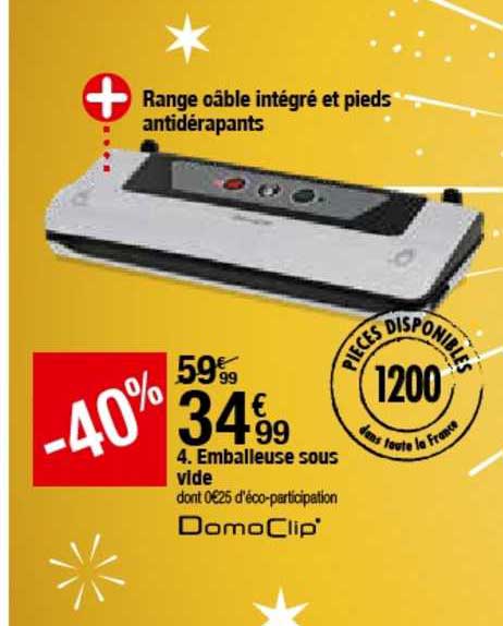 emballeuse sous vide domoclip'