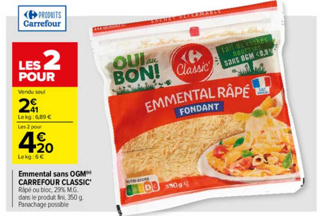 Emmental Sans Ogm Carrefour Classic