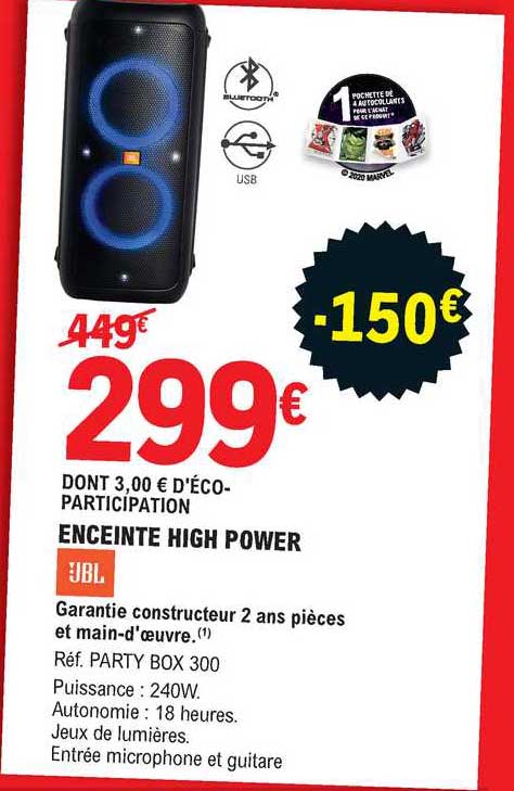 enceinte high power jbl