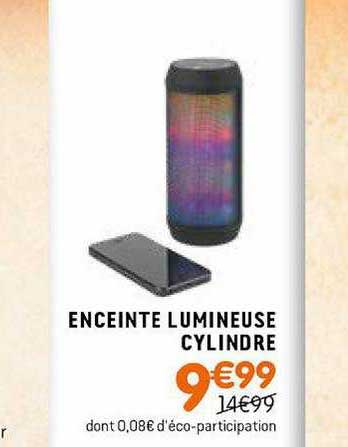 enceinte lumineuse cylindre